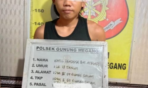 Unit Reskrim Polsek Gunung Megang Berhasil Membekuk Seorang Pelaku Curas Spesialis Bongkar Rumah