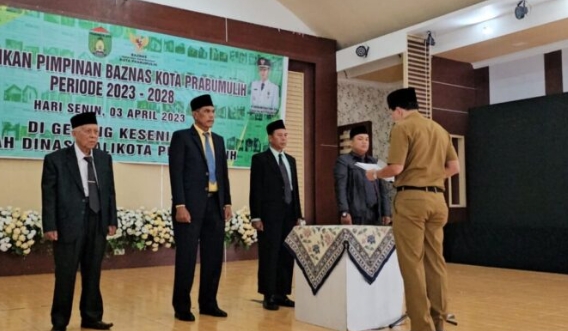 Walikota Prabumulih Lantik  Pengurus Baznas yang Baru