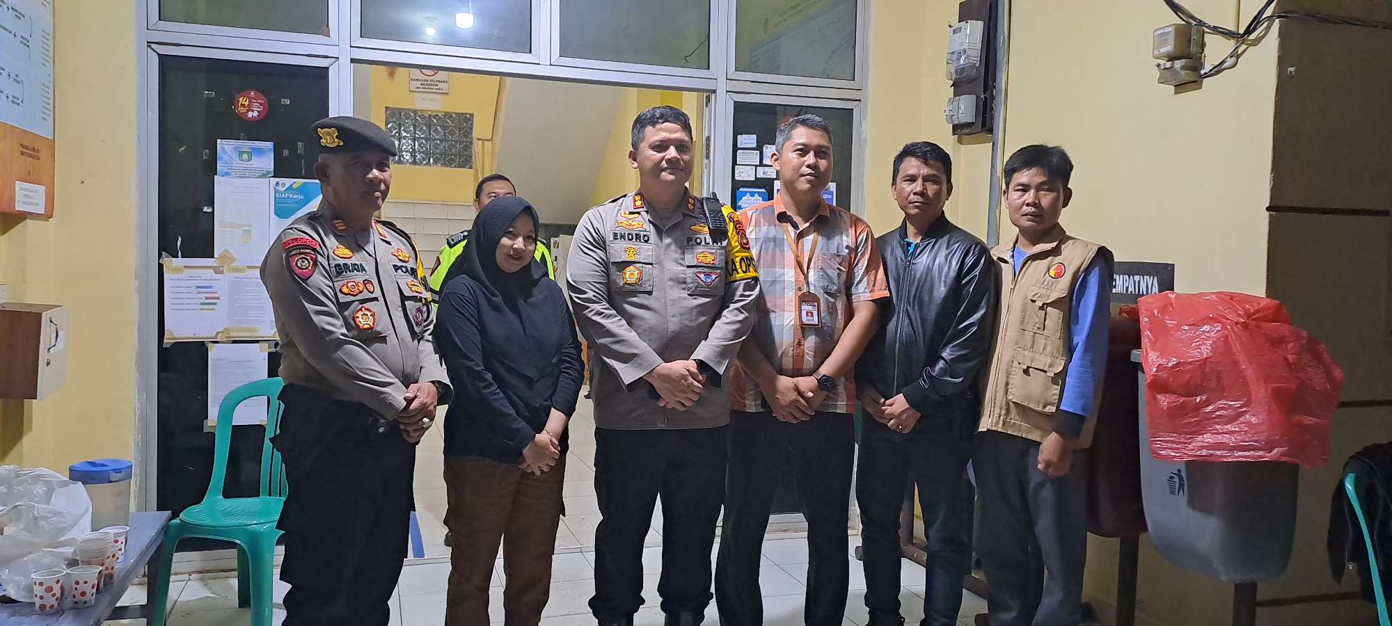 Kapolres Prabumulih Malam ini Meninjau Langsung Proses Rekapitulasi Tingkat Kecamatan