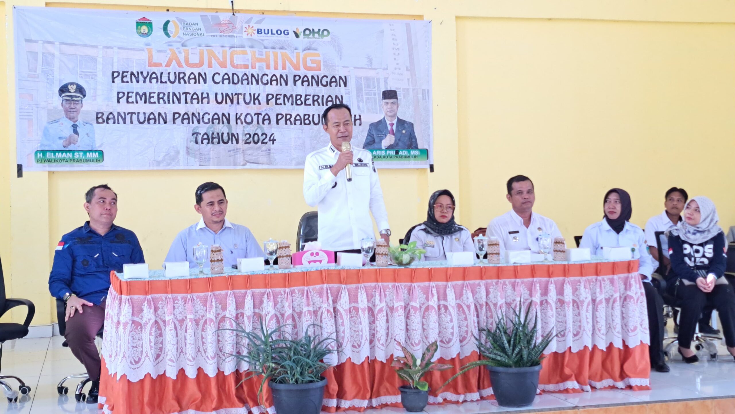 Pj Walikota Launching Penyaluran Cadangan Pangan Pemerintah CPP di Kelurahan Sidogede