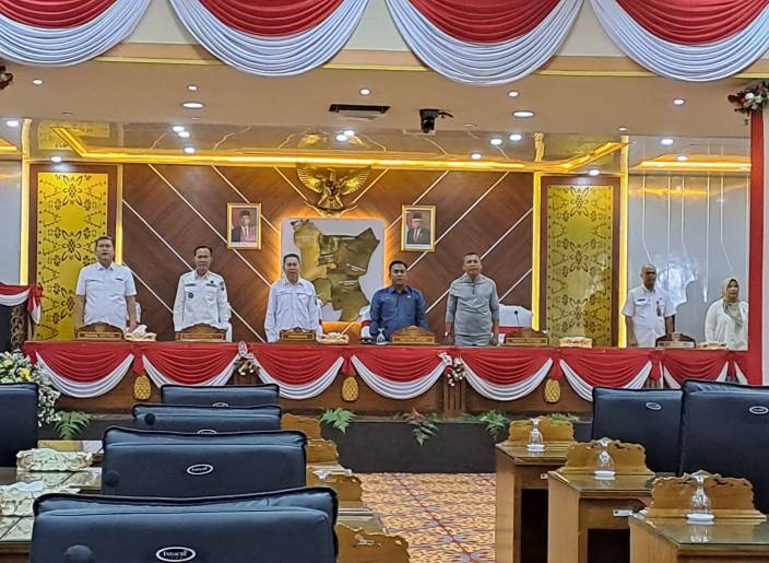 Bersama Pj Walikota Ketua DPRD Gelar Gladi Bersih Persiapan Paripurna Tentang HUT Kota Prabumulih